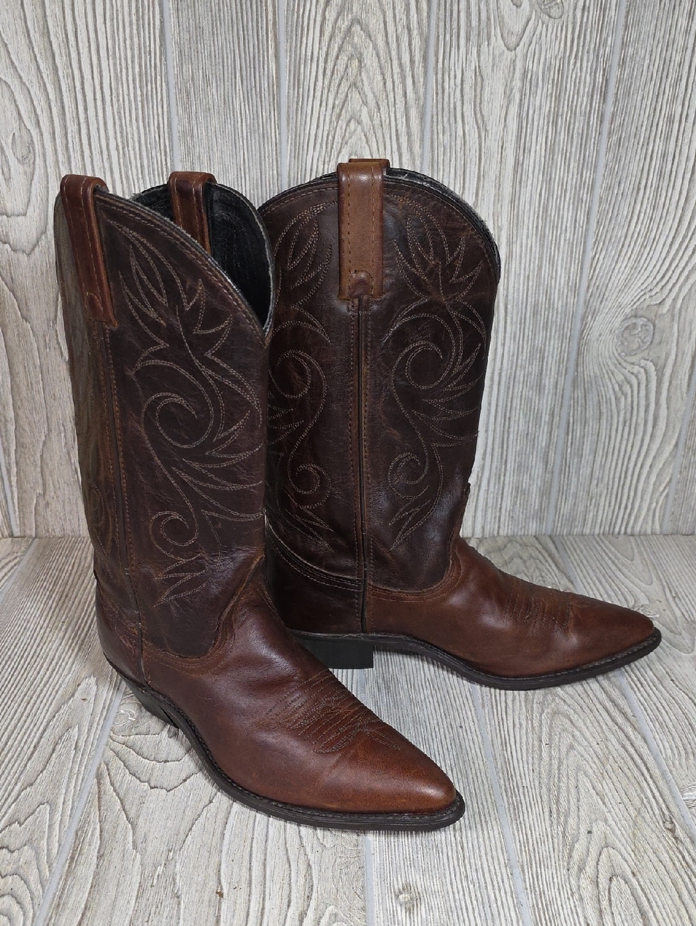 Dingo Brown Leather Western Cowboy Boots Womens Size 7.5